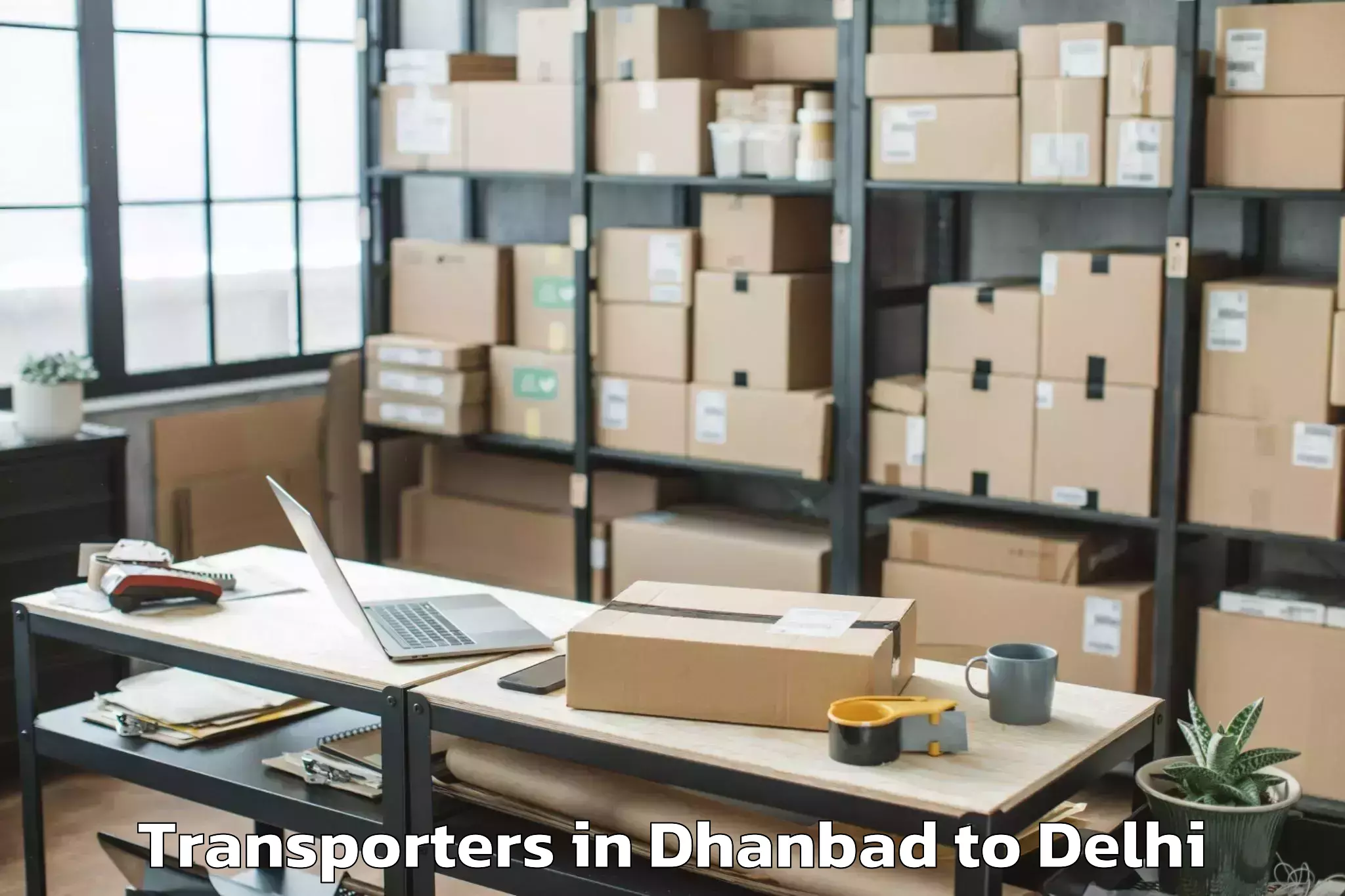 Top Dhanbad to Dlf Emporio Mall Transporters Available